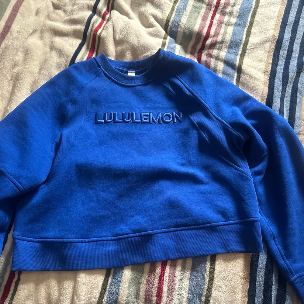 lululemon athletica Vibrant Blue Crew Neck Sweatshirt